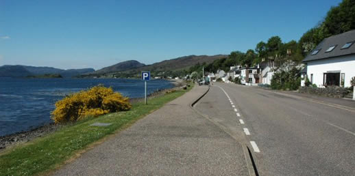 Main street of Lochcarron village